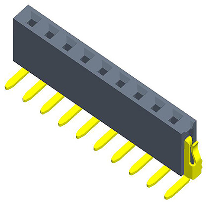 2.54mmFemale Header  single Row  90° U-type 